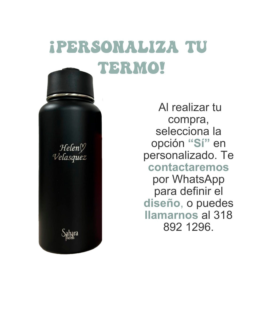 Termo Soul Sahara 1000ml - Personalización con Nombre