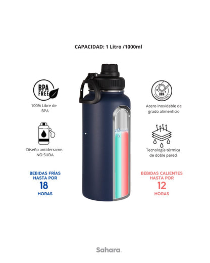 Termo Soul Sahara 1000ml - Infografía de Características